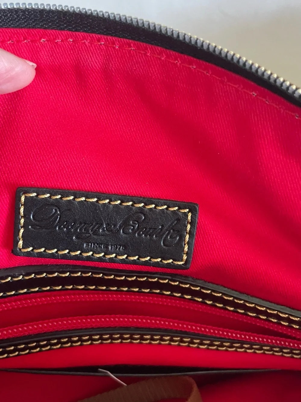 Dooney & Bourke Black Nylon Tote with Gold-Tone Accents